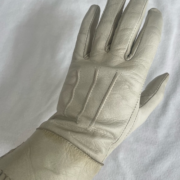 AllSaints Distressed Leather Gloves - Picture 3 of 5